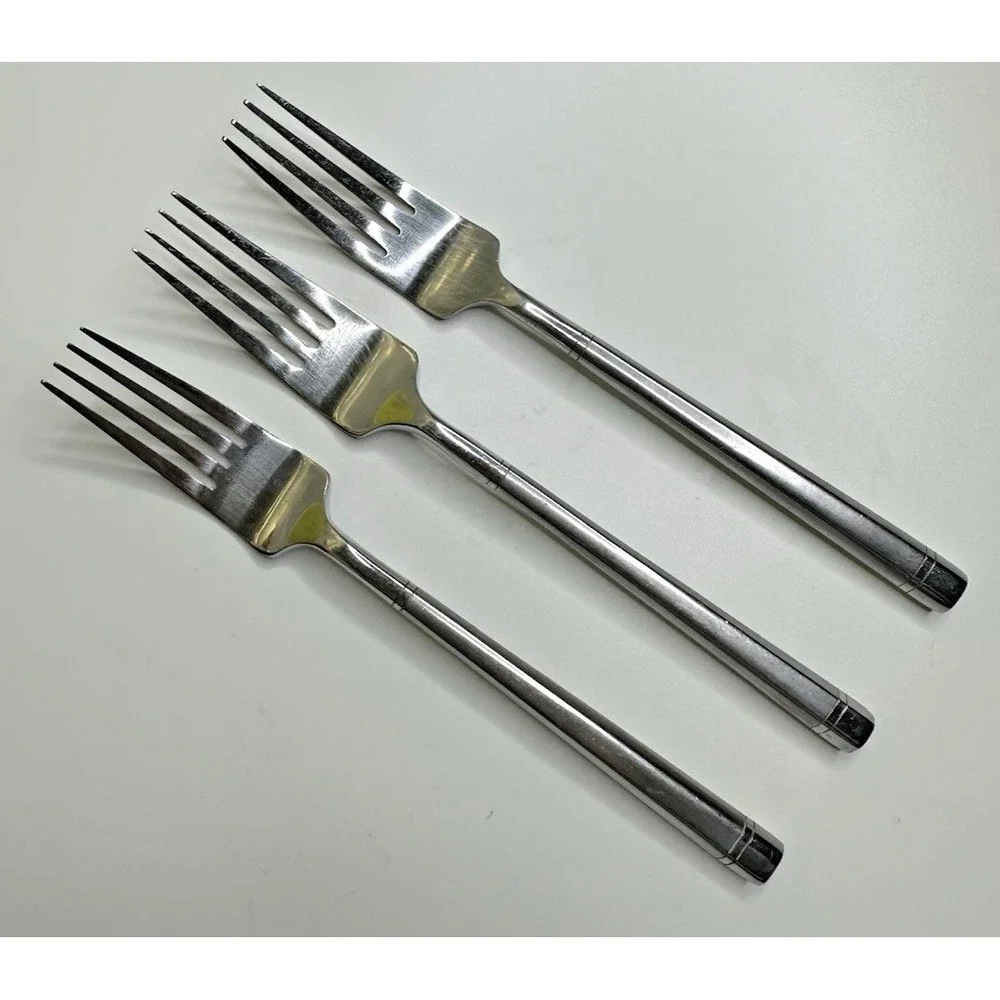 Hampton Silversmiths Ritz Stainless Flatware‎ Dinner Forks Set of 3